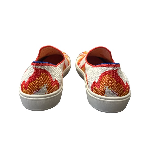 Rothy's The Kids Sneaker Flames Slip On Flats Shoes Big Kid Size 2 - Picture 5 of 8